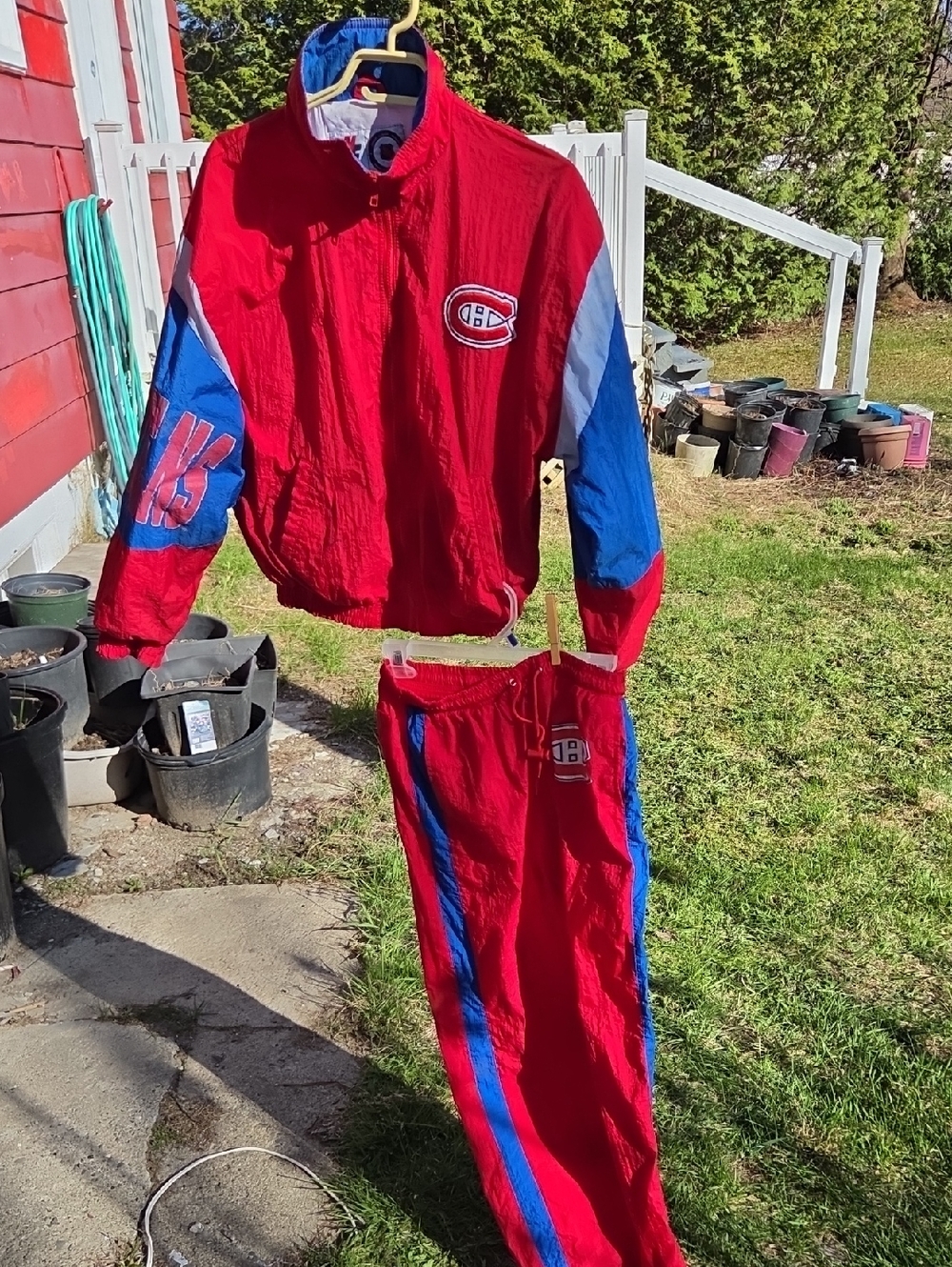 Montreal Canadiens Kids Red & Blue Tracksuit Raincoat Set